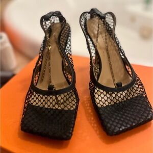 Bottega Veneta Stretch Mesh/Leather Pump